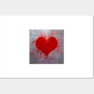 Grunge Heart Love Posters and Art